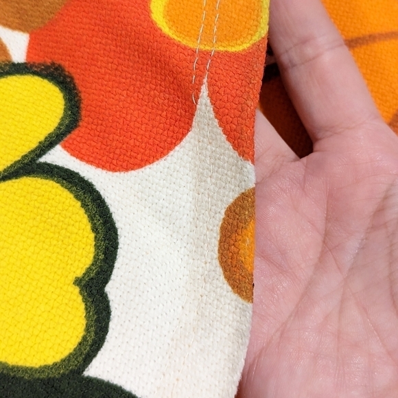 VINTAGE Esmond orange flower power bedspread - Picture 10 of 11